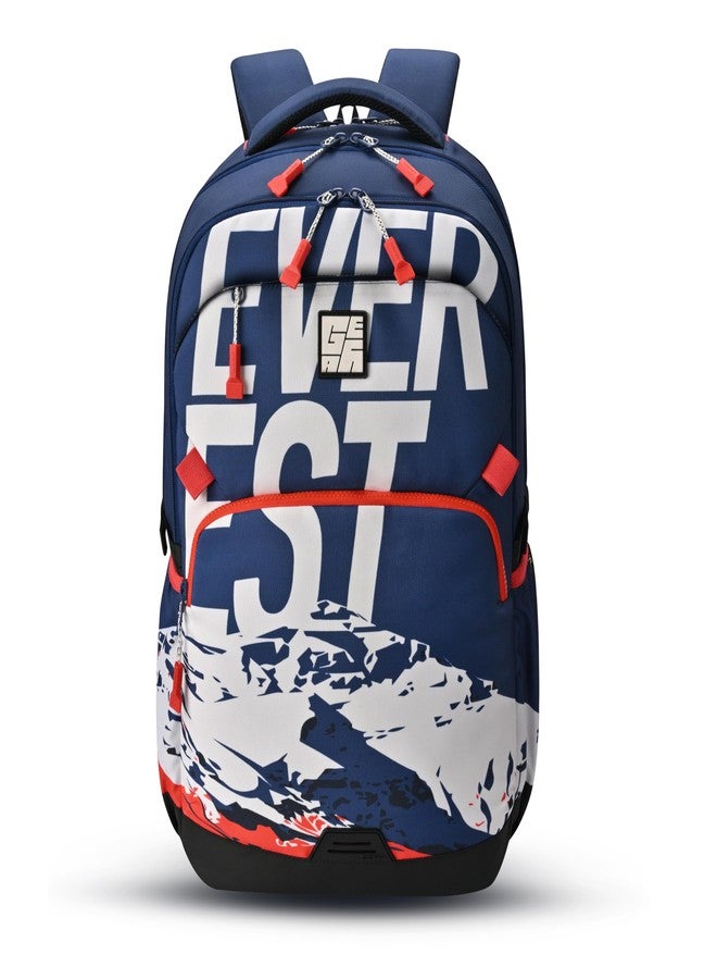 Gear Terrain Backpack 19"/36L Large Water Resistant School Bag/Casual Backpack/Daypack/Kids Bag for Boys/Girls (Blue-Red) - Image 1